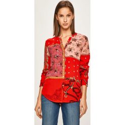 Desigual - Koszula. Czerwone bluzki damskie Desigual, s, bez wzorów, z wiskozy, casualowe, ze stójką, z długim rękawem. W wyprzedaży za 239,90 zł.