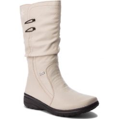 Kozaki RIEKER - Z7072-60 Beige. Czarne buty zimowe damskie marki Rieker, z materiału. Za 329,00 zł.