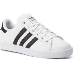 Buty adidas - Coast Star J EE9698 Ftwwht/Cblack/Ftwwht. Białe półbuty damskie Adidas, na co dzień, bez wzorów, ze skóry ekologicznej, retro, bez obcasa, na płaskiej podeszwie, bez zapięcia. Za 249,00 zł.