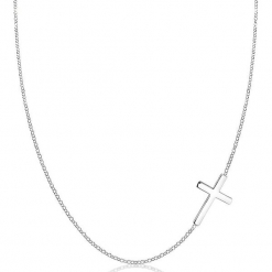 Srebrny naszyjnik z elementem ozdobnym - dł. 45 cm. Żółte naszyjniki damskie marki METROPOLITAN, pozłacane. W wyprzedaży za 77,95 zł.