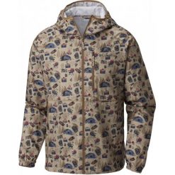 Columbia Kurtka Męska Flash Forward Windbreaker Print British Tan Camper Print M. Szare kurtki sportowe męskie marki Columbia, m, z kapturem. W wyprzedaży za 189,00 zł.