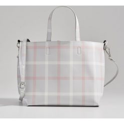 Torebka city bag w kratę - Wielobarwn. Szare torebki klasyczne damskie marki Mohito, bez wzorów, bez dodatków. Za 89,99 zł.