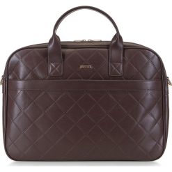 Torba na laptopa. Pomarańczowe torby na laptopa Wittchen, w paski, ze skóry ekologicznej, biznesowe. W wyprzedaży za 159,90 zł.