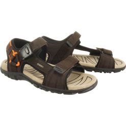 GEOX U9224B S.STRADA B 000AF C0607 coffee/orange, sandały męskie. Pomarańczowe sandały męskie Geox, na rzepy. Za 299,90 zł.