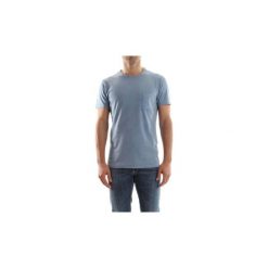 T-shirty z krótkim rękawem Wool co WO 6312 GIROCOLLO POCKET. Niebieskie t-shirty męskie Wool co, xl, bez wzorów, bez kołnierzyka, krótkie. Za 116,11 zł.