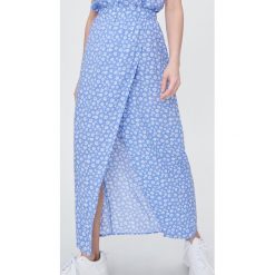 Spódnica maxi z rozcięciem - Niebieski. Niebieskie spódniczki damskie Sinsay, s, bez wzorów, maxi. W wyprzedaży za 29,99 zł.