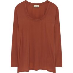 Koszulka w kolorze brązowym. Pomarańczowe t-shirty damskie American Vintage, s, z okrągłym kołnierzem, z długim rękawem. W wyprzedaży za 142,95 zł.