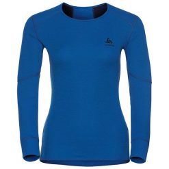Bluzki, topy, tuniki: Odlo Koszulka l/s crew neck X-WARM niebieska r. XL (155161)