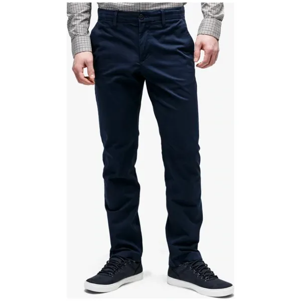 Timberland Spodnie Squam Lake Stretch Twill Straight Chino , granatowy, rozmiar 30/32. Niebieskie spodnie męskie Timberland, na co dzień, w paski, z elastanu. Za 399,99 zł.