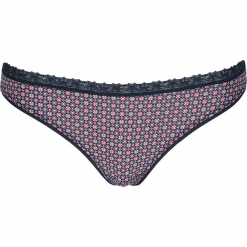 Figi "Lismore printed" w kolorze różowo-granatowym. Niebieskie figi damskie marki Esprit, w koronkowe wzory, z koronki. W wyprzedaży za 43,95 zł.