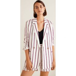 Mango - Żakiet Braid. Szare marynarki i żakiety damskie Mango, l, ze lnu, casualowe. Za 199,90 zł.