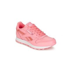 Buty Dziecko Reebok Classic CLASSIC LEATHER SPRING. Różowe trampki dziewczęce Reebok Classic, bez wzorów, bez zapięcia. Za 231,20 zł.