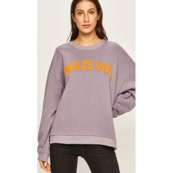 Answear - Bluza. Fioletowe bluzy damskie ANSWEAR, s, z aplikacjami, z bawełny, bez rękawów, bez kaptura. W wyprzedaży za 89,90 zł.
