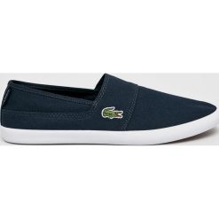 Lacoste - Tenisówki. Niebieskie trampki męskie Lacoste, bez wzorów, z gumy, bez zapięcia. Za 299,90 zł.