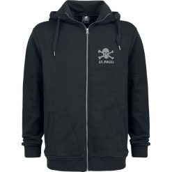 Bluzy męskie: FC St. Pauli Skull Bluza z kapturem rozpinana czarny