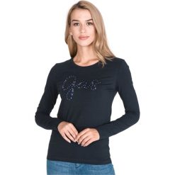 GAS Girl "Gas" Koszulka Niebieski. Niebieskie koszulki damskie Gas, xs, z aplikacjami, z elastanu, bez kołnierzyka, z długim rękawem. Za 238,95 zł.