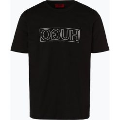 HUGO - T-shirt męski – Dicagolino, czarny. Czarne t-shirty męskie HUGO, m, bez wzorów, bez kołnierzyka. Za 249,95 zł.