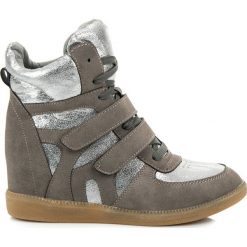 Trampki sneakersy BRISTOL. Szare trampki i tenisówki damskie marki Merg. Za 69,95 zł.