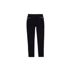 Spodnie damskie legginsy, z zamkami obcisłe gładkie. Czarne legginsy TXM. Za 19,99 zł.
