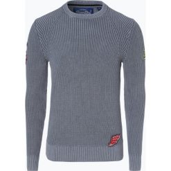Superdry - Sweter męski, niebieski. Niebieskie swetry męskie Superdry, s, z aplikacjami, z dzianiny, bez kołnierzyka, bez kaptura. Za 249,95 zł.