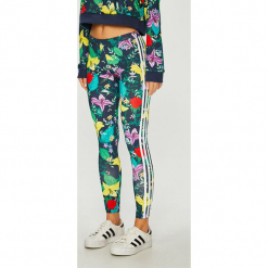 Adidas Originals - Legginsy. Zielone spodnie damskie adidas Originals, bez wzorów, z elastanu. Za 169,90 zł.