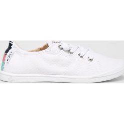 Roxy - Tenisówki Bayshore III. Białe trampki i tenisówki damskie marki Roxy, bez wzorów, z materiału, bez zapięcia. Za 209,90 zł.