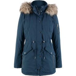 Parka ocieplana bonprix ciemnoniebieski. Niebieskie parki damskie marki bonprix. Za 239,99 zł.