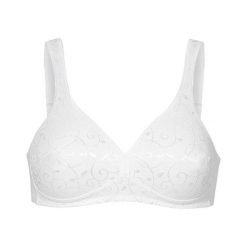 Triumph Biustonosz Elegant Cotton biały female biały 95D. Białe biustonosze sportowe damskie Triumph, z haftami, z bawełny. Za 139,00 zł.