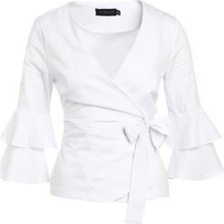 Bluzki asymetryczne: Lavish Alice FRILL SLEEVE TIE Bluzka white
