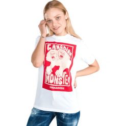 DSQUARED2 Koszulka Biały. Białe podkoszulki męskie Dsquared2, l, z nadrukiem, z bawełny, z krótkim rękawem. Za 981,95 zł.