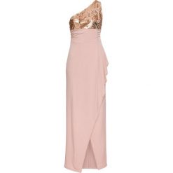 Sukienka wieczorowa z cekinami bonprix stary jasnoróżowy. Sukienki damskie bonprix. Za 239,99 zł.