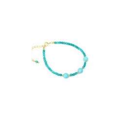 Bransoletka Magnezyt i Howlit złoto. Niebieskie bransoletki damskie Brazi druse jewelry, złote. Za 125,00 zł.