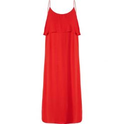 Bruuns Bazaar LILLI DRESS Długa sukienka red. Czerwone długie sukienki marki Bruuns Bazaar, z materiału, wizytowe, z długim rękawem. Za 469,00 zł.