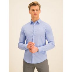Koszula Emporio Armani 8N1C09 1N06Z F708. Niebieskie koszule męskie Emporio Armani, m, bez wzorów, z elastanu, casualowe, bez kołnierzyka, bez rękawów. W wyprzedaży za 399,00 zł.