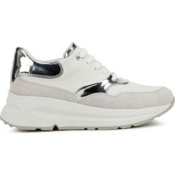 Geox - Buty. Białe buty sportowe damskie Geox, z zamszu. Za 519,90 zł.