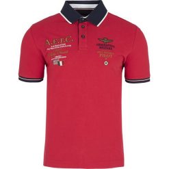 Koszulka Polo Aeronautica Militare. Czerwone koszulki męskie Aeronautica Militare, m, bez wzorów, klasyczne, polo, bez rękawów. Za 489,00 zł.