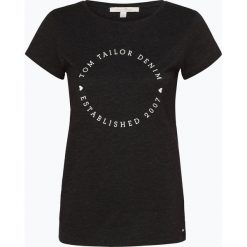 Tom Tailor Denim - T-shirt damski, szary. Szare t-shirty damskie TOM TAILOR DENIM, l, z nadrukiem, z denimu, bez kołnierzyka. Za 49,95 zł.