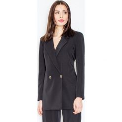 Czarna Elegancka Marynarka na Dwa Guziki. Czarne marynarki damskie marki Molly.pl, s, z elastanu. Za 198,90 zł.