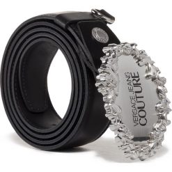 Pasek Damski VERSACE JEANS COUTURE - D8YVBF05 71557 899. Czarne paski damskie Versace Jeans Couture, w paski, z jeansu. W wyprzedaży za 519,00 zł.