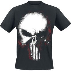 The Punisher Shattered Skull T-Shirt czarny. Czarne t-shirty męskie marki The Punisher, l, z nadrukiem, z okrągłym kołnierzem. Za 74,90 zł.