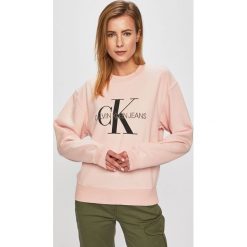 Calvin Klein Jeans - Bluza. Szare bluzy damskie Calvin Klein Jeans, s, z aplikacjami, z elastanu, bez rękawów, bez kaptura. Za 449,90 zł.