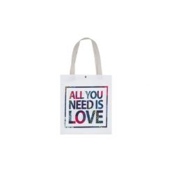 Torebka damska z printem na zakupy. Szare shopper bag damskie TXM. Za 19,99 zł.