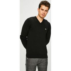 Lacoste - Sweter. Czarne swetry klasyczne męskie marki Lacoste, s, z bawełny, z okrągłym kołnierzem. Za 479,90 zł.