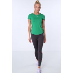 Legginsy sportowe z lampasem w kwiaty grafitowe MR15471. Szare legginsy damskie Fasardi, s, w kwiaty. Za 69,00 zł.