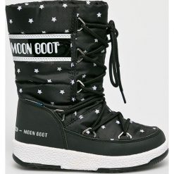 Moon Boot - Śniegowce dziecięce Jr Girl Q.Star Wp. Czarne śniegowce dziewczęce marki Moon Boot, bez zapięcia. W wyprzedaży za 319,90 zł.