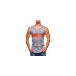T-shirty męskie: BOKSERKA MĘSKA Z NADRUKIEM S819 – SZARA