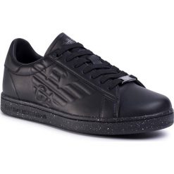 Sneakersy EA7 EMPORIO ARMANI - X8X001 XK150 M505 Triple Black/Speckle. Czarne sneakersy męskie EA7 Emporio Armani, na co dzień, bez wzorów, ze skóry ekologicznej, bez zapięcia. W wyprzedaży za 519,00 zł.