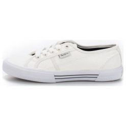 Pepe Jeans Tenisówki Damskie Aberlady Flaky 41 Biały. Białe trampki i tenisówki damskie marki Pepe Jeans, bez wzorów, z jeansu, bez zapięcia. W wyprzedaży za 188,00 zł.