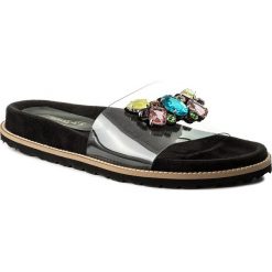 Klapki damskie: Klapki AZURÉE – Coda 8D Velours Noir/Motif Multi 01