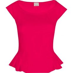 Pinko Bluzka "Imbastire". Bluzki damskie Pinko, bez wzorów, z dzianiny, z okrągłym kołnierzem, z krótkim rękawem. Za 299,00 zł.